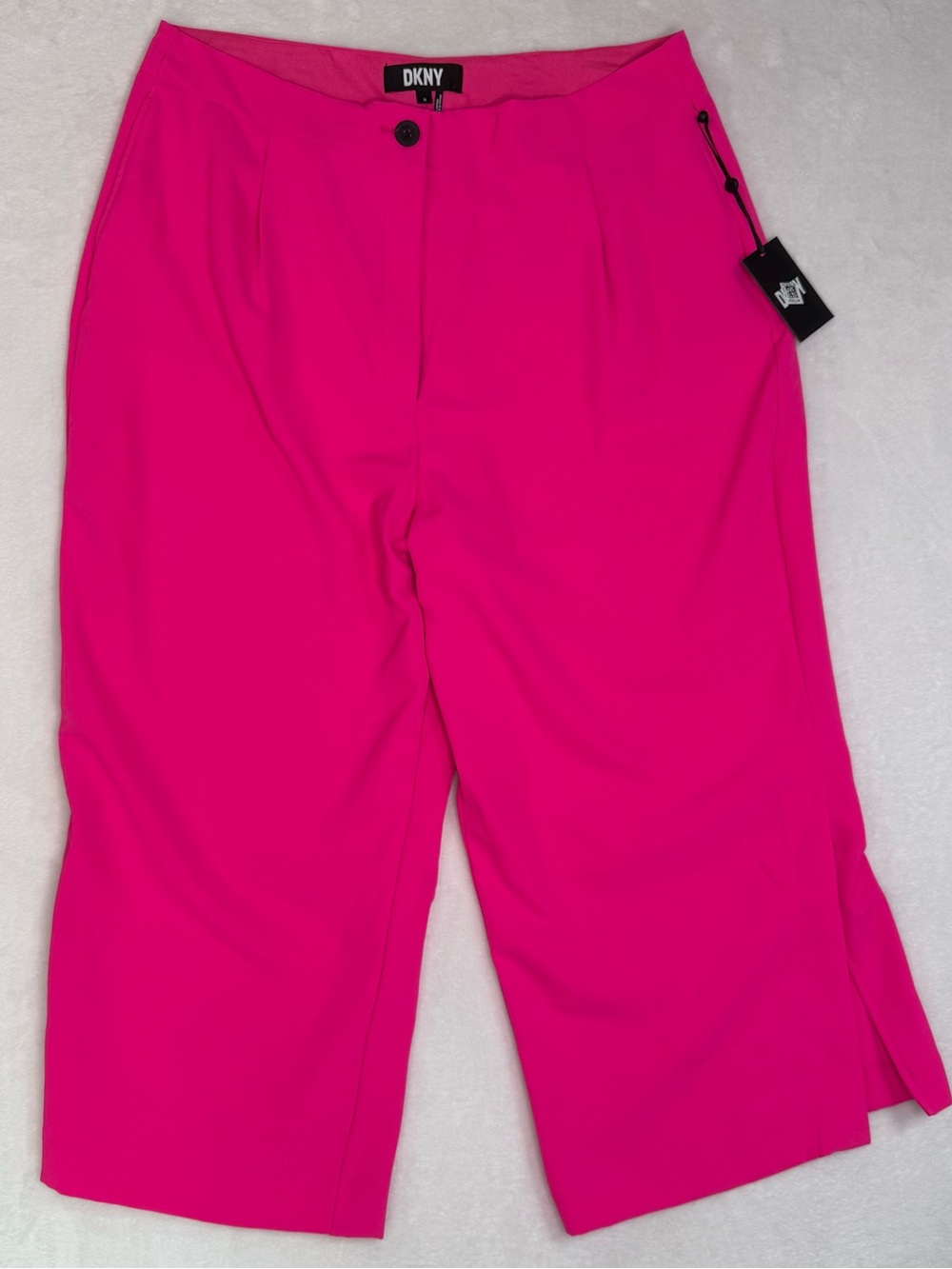 DKNY Power Pink Wide-Leg Pants Women’s Size 16 Pleated New